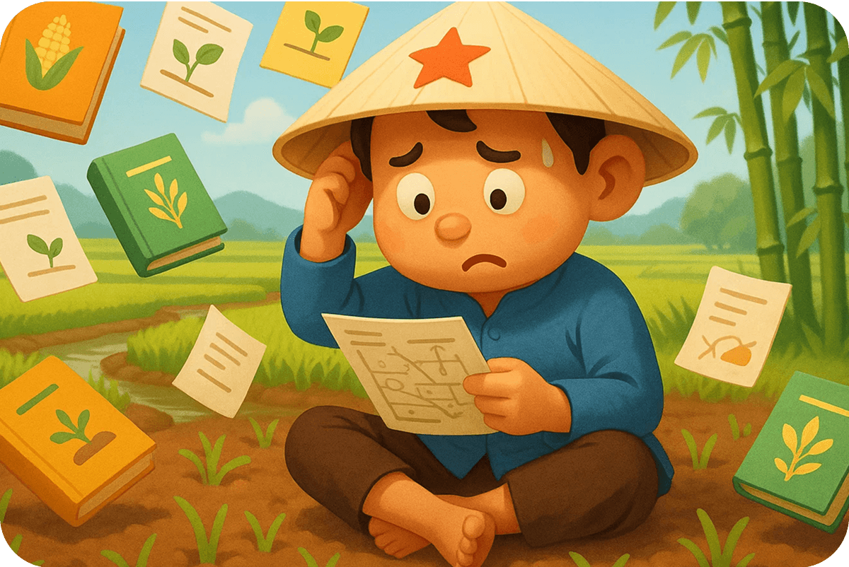 Nông dân đang vất vả tìm kiếm thông tin canh tác trên nhiều nguồn khác nhau
